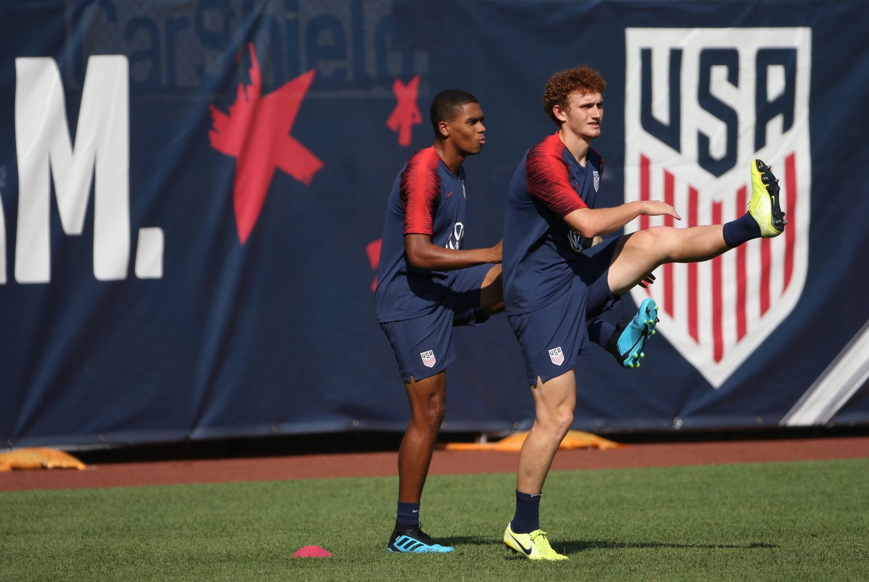 U.S. men's national team practice at Busch Stadium